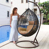 Virasat Single Seater Hanging Swing With Stand For Balcony, Garden Swing (Black)-VIRASAT FURNITURE & FURNISHING