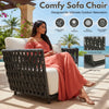 VIRASAT FURNITURE Outdoor Rope 3-Piece Patio Sofa Set (Grey & Off-White)
