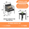 VIRASAT FURNITURE 3-Piece Outdoor Rope Patio Furniture Set with Cushions & Center Table – Beige
