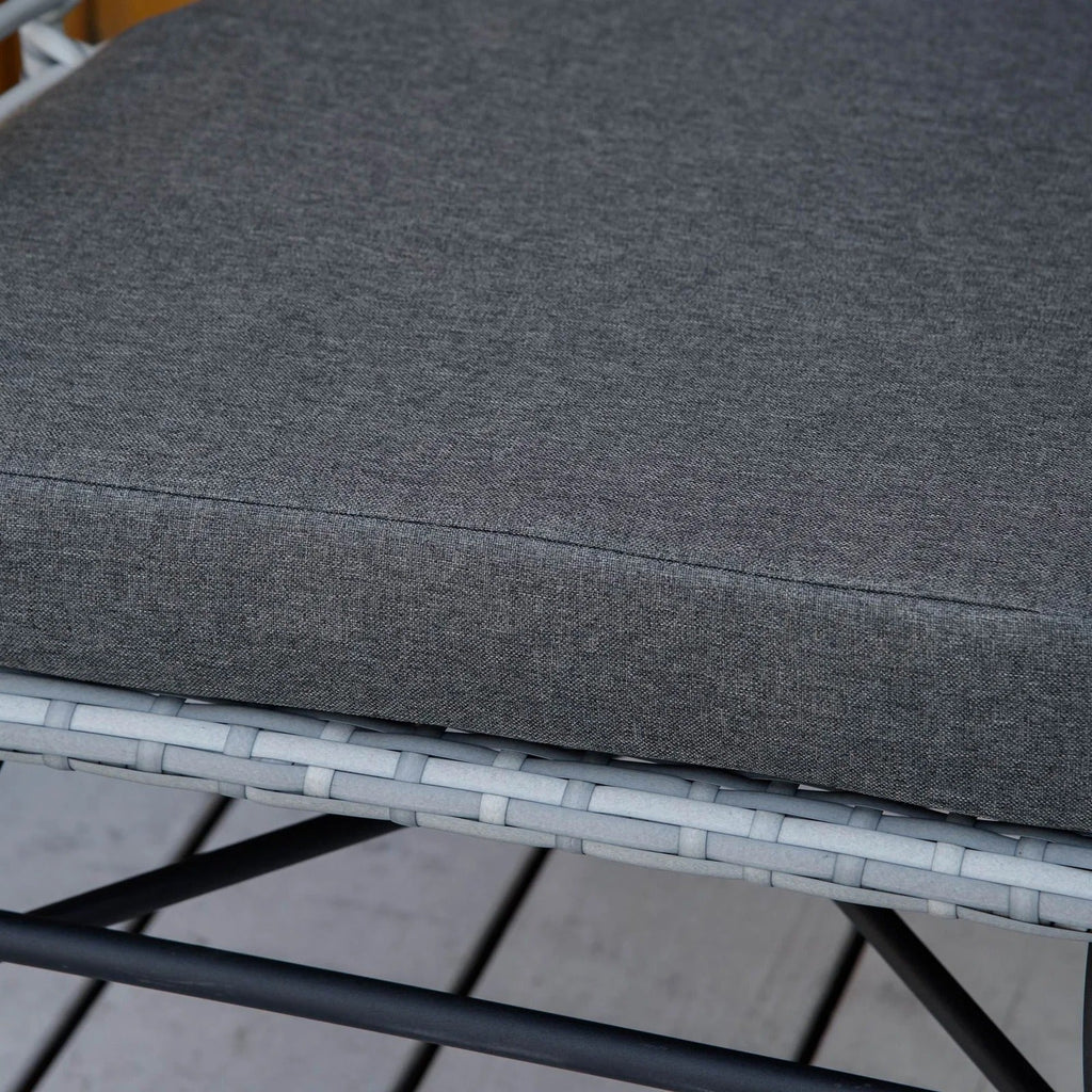 Virasat Outdoor Patio Seating Set 2 Chairs and 1 Table Set (Grey)-VIRASAT FURNITURE & FURNISHING