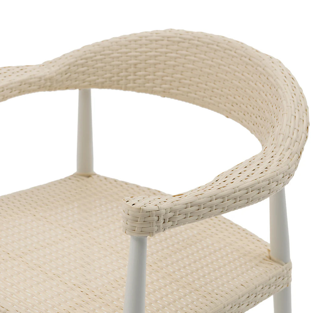 Virasat Outdoor Patio Seating Set 3 Chairs and 1 Table Set (Cream)-VIRASAT FURNITURE & FURNISHING