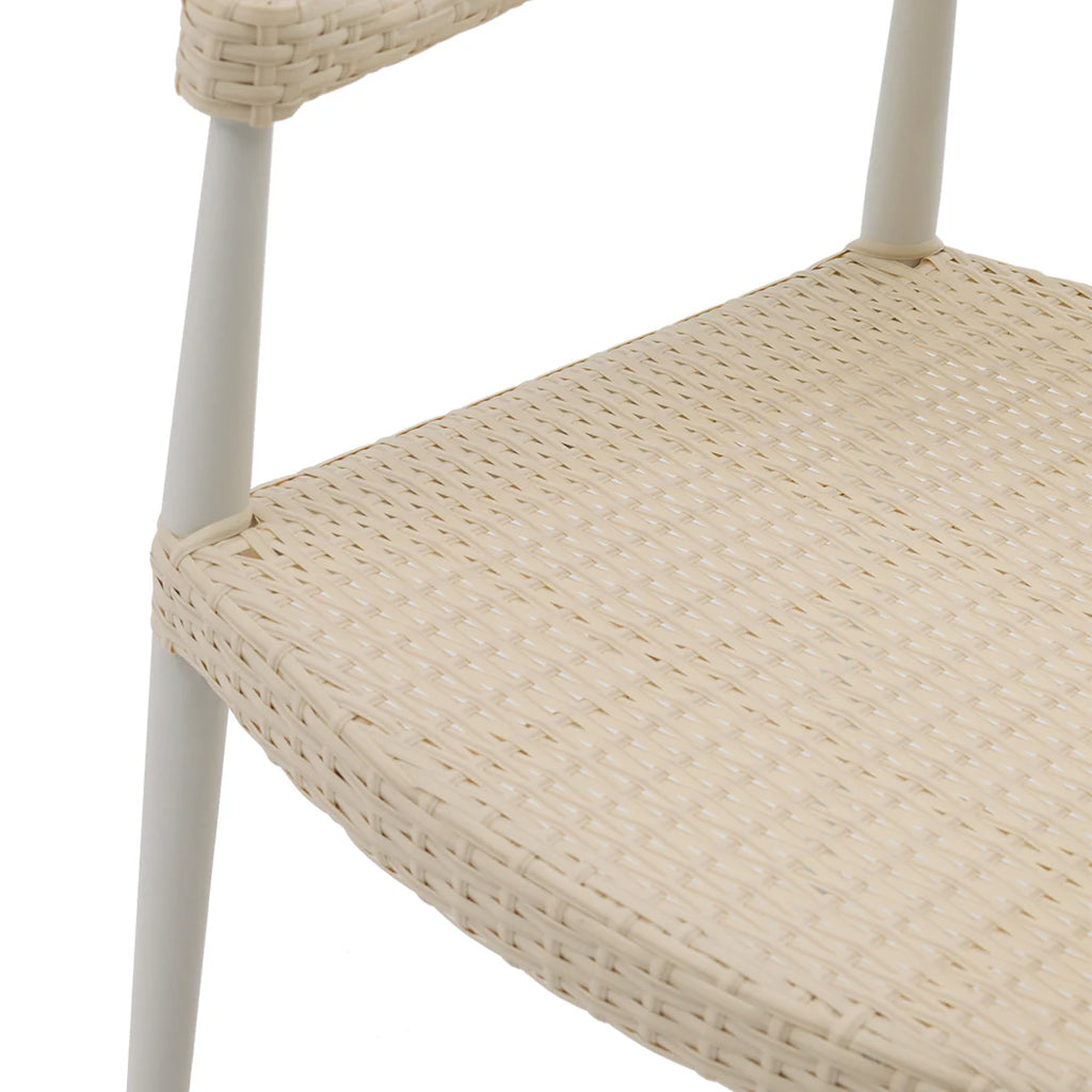Virasat Outdoor Patio Seating Set 3 Chairs and 1 Table Set (Cream)-VIRASAT FURNITURE & FURNISHING