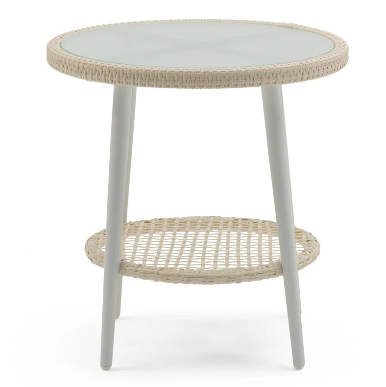 Virasat Outdoor Patio Seating Set 3 Chairs and 1 Table Set (Cream)-VIRASAT FURNITURE & FURNISHING