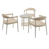 Virasat Outdoor Patio Seating Set 3 Chairs and 1 Table Set (Cream)-VIRASAT FURNITURE & FURNISHING