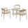 Virasat Outdoor Patio Seating Set 3 Chairs and 1 Table Set (Cream)-VIRASAT FURNITURE & FURNISHING
