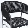 VIRASAT FURNITURE 3-Piece Black Rope Outdoor Patio Set with Cushions & Center Table
