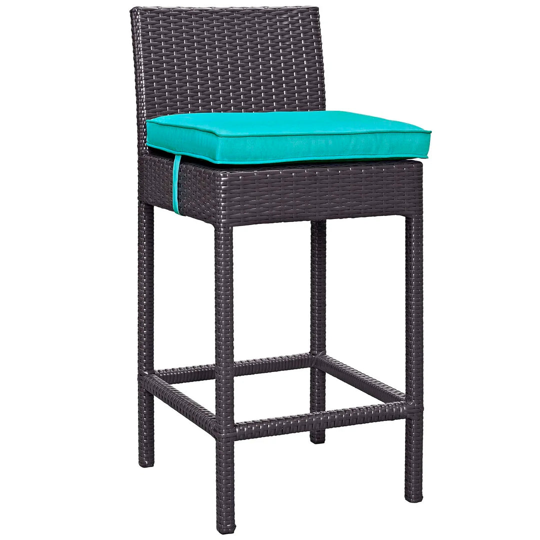 Virasat Lomeo Outdoor Patio Bar Sets 4 Chairs and 1 Table (Dark Brown)