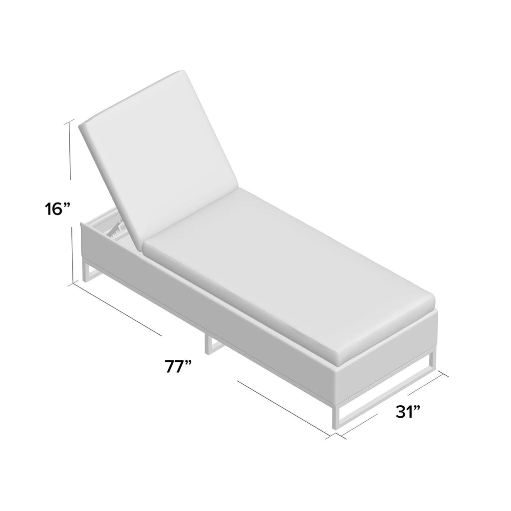 Virasat Outdoor Swimming Poolside Lounger Set of 2 White-VIRASAT FURNITURE & FURNISHING