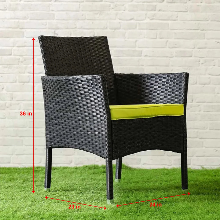 Virasat Hamper Outdoor Sofa Set 2 Seater , 2 Single seater and 1 Center Table Set (Black)