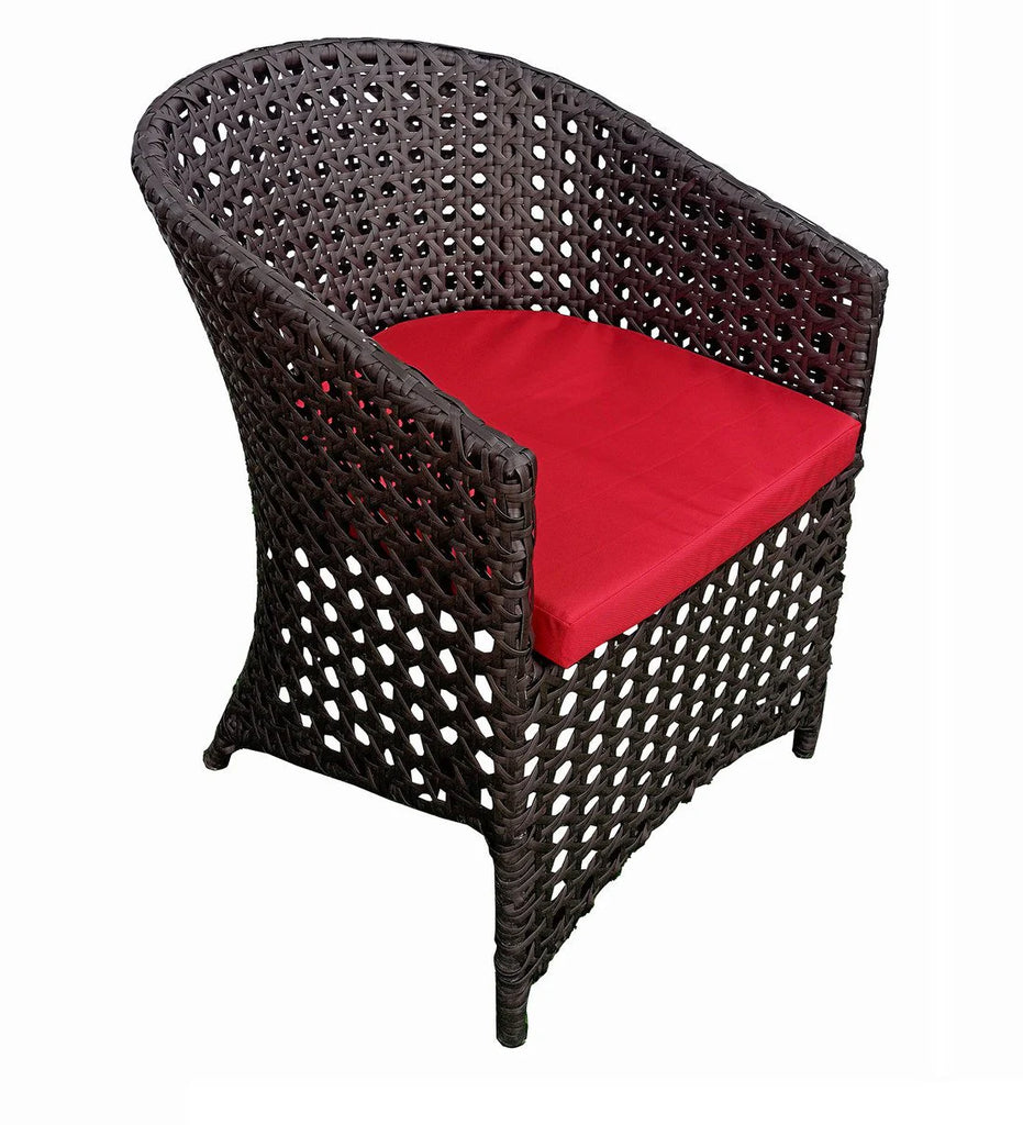 Virasat Outdoor Patio Seating Set 4 Chairs and 1 Table Set (Brown)-VIRASAT FURNITURE & FURNISHING