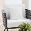 VIRASAT FURNITURE 6-PIECE OUTDOOR ROPE SOFA SET 6-SEATER (GREY & WHITE)