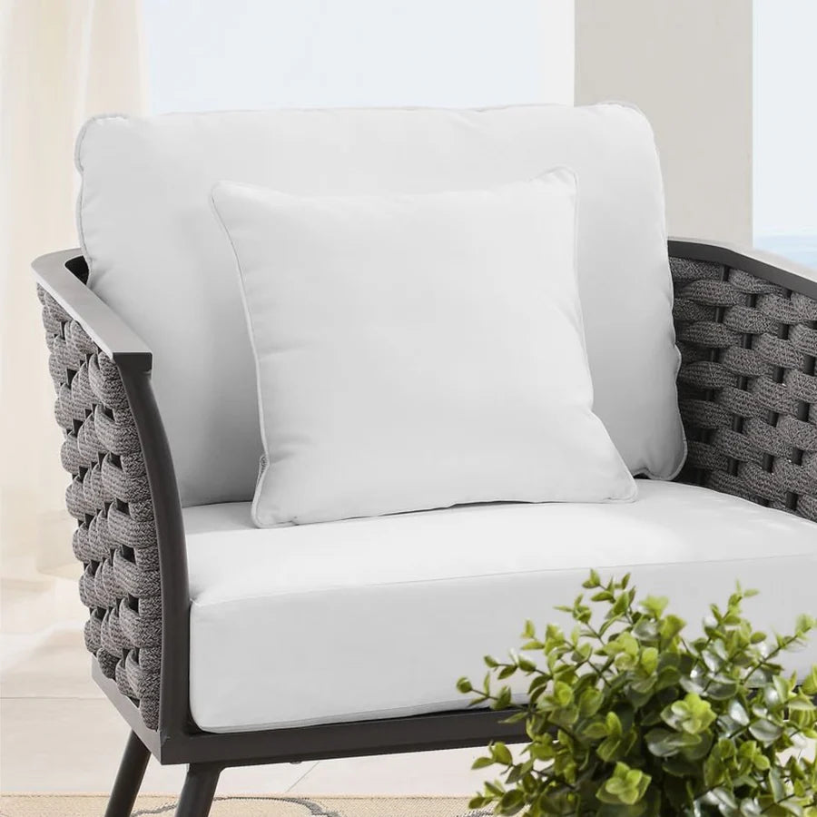 VIRASAT FURNITURE 6-PIECE OUTDOOR ROPE SOFA SET 6-SEATER (GREY & WHITE)