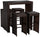 Virasat Outdoor Patio Bar Sets 4 Chairs and 1 Table Dark Brown-VIRASAT FURNITURE & FURNISHING