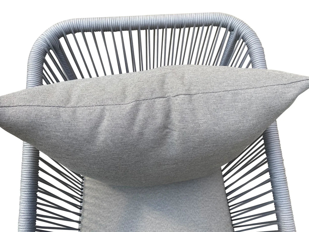 Virasat Outdoor Patio Seating Set 2 Chairs and 1 Table Set (Grey) Braided & Rope-VIRASAT FURNITURE & FURNISHING