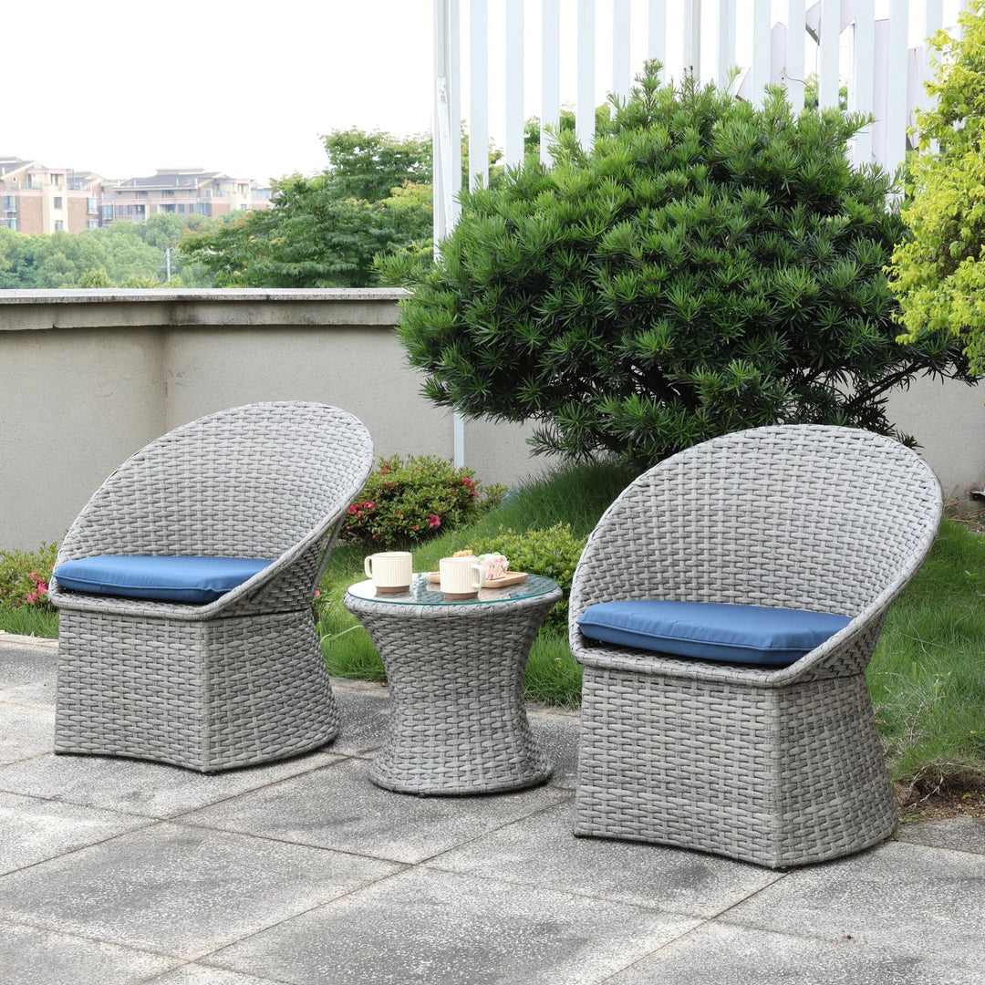 Virasat Carreon Outdoor Patio Seating Set 2 Chairs and 1 Table Set