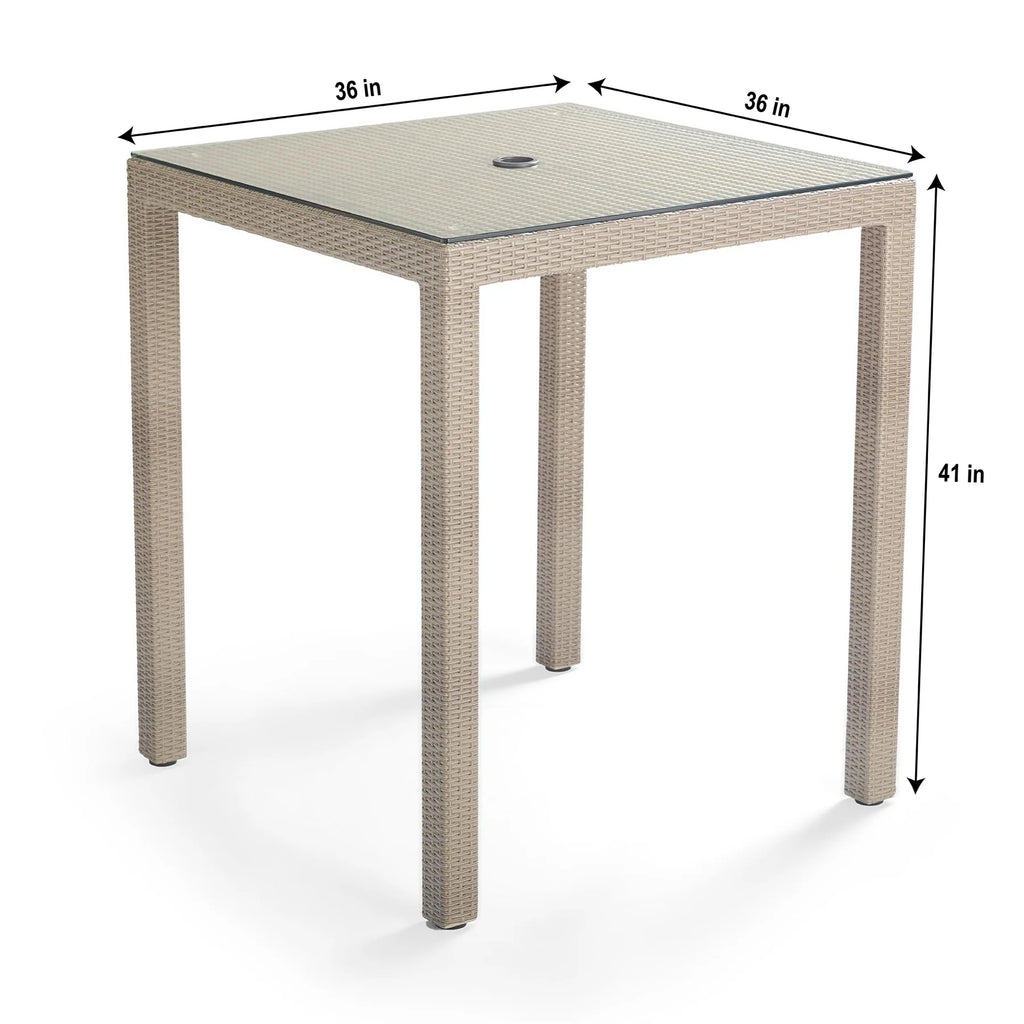 Virasat Outdoor Patio Bar Sets 4 Chairs and 1 Table (Pearl White)-VIRASAT FURNITURE & FURNISHING