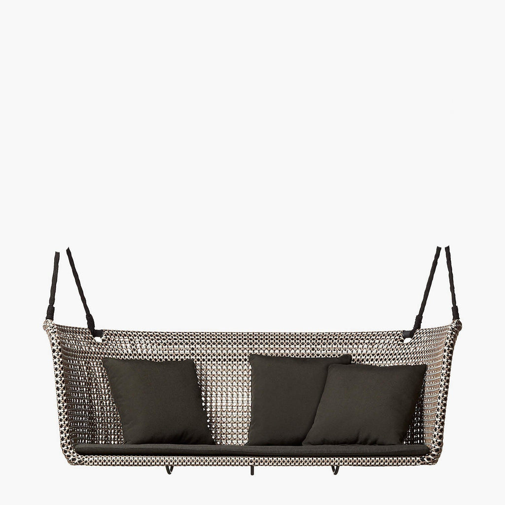 Virasat Three Seater Hanging Swing Without Stand For Balcony, Garden Swing (Brown, Light Brown, White)-VIRASAT FURNITURE & FURNISHING