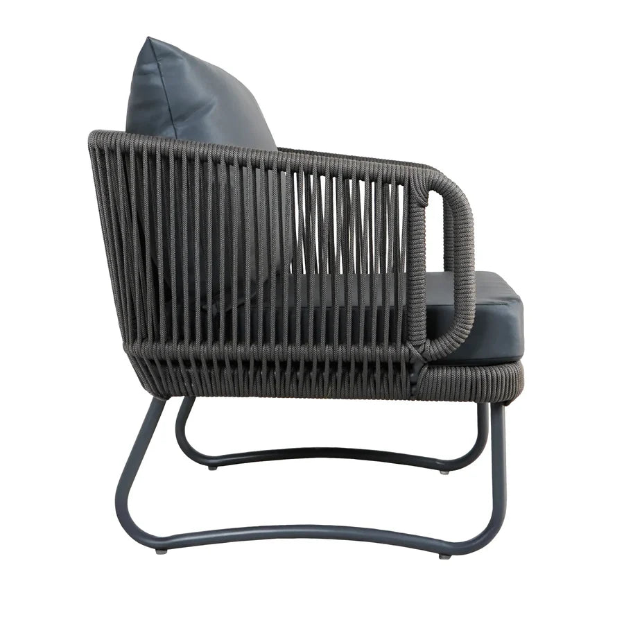 VIRASAT FURNITURE OUTDOOR ROPE 6-SEATER SOFA SET (GREY)