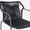 VIRASAT FURNITURE 3-Piece Outdoor Grey Rope Patio Set with Cushions & Center Table