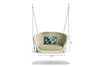 VIRASAT FURNITURE SINGLE SEATER HANGING SWING WITHOUT STAND FOR BALCONY & GARDEN SWING (CREAM) BRAIDED & ROPE