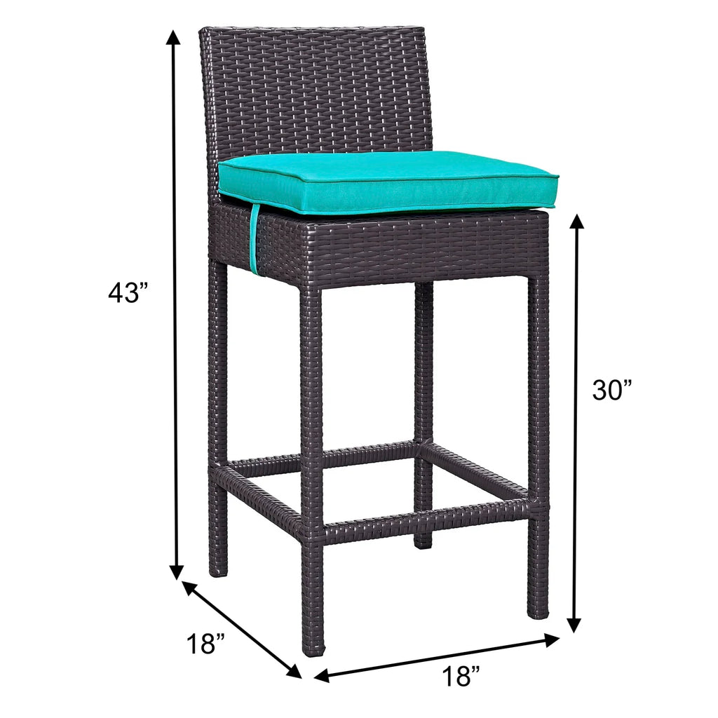 Virasat Outdoor Patio Bar Sets 4 Chairs and 1 Table (Dark Brown)-VIRASAT FURNITURE & FURNISHING