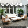 VIRASAT FURNITURE OUTDOOR ROPE SOFA SET 7-SEATER WITH 2 OTTOMANS (TAN)