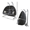 Virasat Three Seater Hanging Swing With Stand For Balcony, Garden Swing (Grey) Braid & Rope-VIRASAT FURNITURE & FURNISHING
