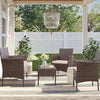 Virasat Outdoor Sofa Set 2 Seater, 2 Single Seater and 1 Center Table (Brown + White)-VIRASAT FURNITURE & FURNISHING
