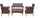 Virasat Outdoor Sofa Set 2 Seater, 2 Single Seater and 1 Center Table (Brown + White)-VIRASAT FURNITURE & FURNISHING