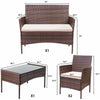 Virasat Outdoor Sofa Set 2 Seater, 2 Single Seater and 1 Center Table (Brown + White)-VIRASAT FURNITURE & FURNISHING