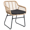 Virasat Outdoor Garden Balcony Sofa Set 2 Seater, 2 Single Seater and 1 Center Table Set (Black + Tan)-VIRASAT FURNITURE & FURNISHING