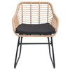 Virasat Outdoor Garden Balcony Sofa Set 2 Seater, 2 Single Seater and 1 Center Table Set (Black + Tan)-VIRASAT FURNITURE & FURNISHING