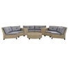 Virasat 8 Seater Half-Moon Sofa Outdoor Patio Set Grey Cushion-VIRASAT FURNITURE & FURNISHING