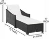 Virasat Outdoor Swimming Poolside Lounger Black-VIRASAT FURNITURE & FURNISHING
