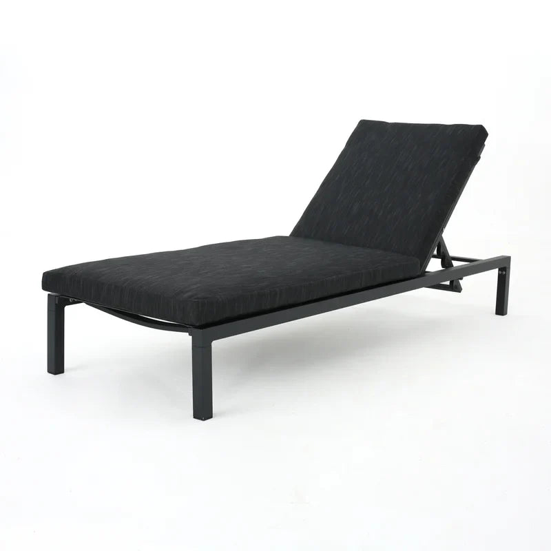 Virasat Outdoor Swimming Poolside Lounger Black-VIRASAT FURNITURE & FURNISHING