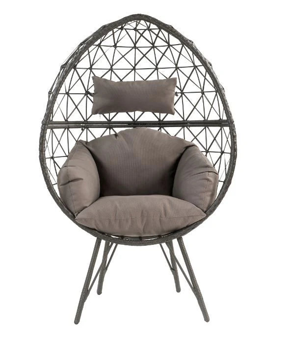 Virasat Single Seater Swing Basket For Balcony & Garden (Black)-VIRASAT FURNITURE & FURNISHING