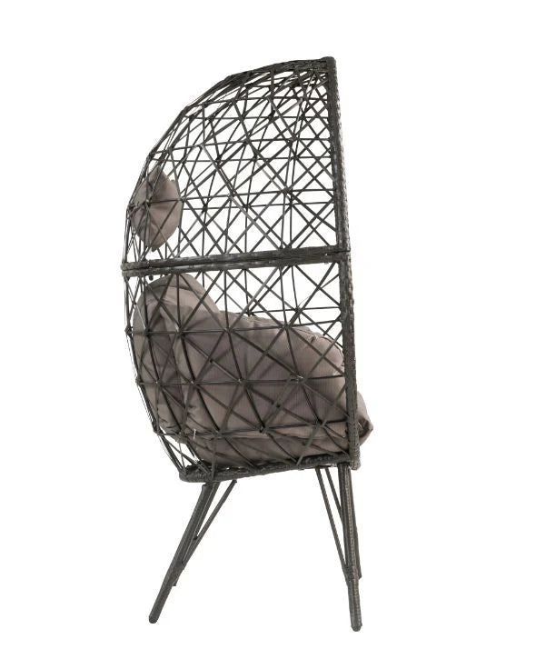 Virasat Single Seater Swing Basket For Balcony & Garden (Black)-VIRASAT FURNITURE & FURNISHING