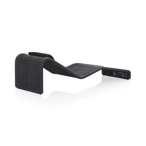 Virasat Outdoor Swimming Poolside Lounger Set of 2 (Black) Braided & Rope-VIRASAT FURNITURE & FURNISHING