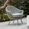 VIRASAT FURNITURE FAUX OUTDOOR PATIO SEATING SET 2 CHAIRS AND 1 TABLE SET (GREY) BRAIDED & ROPE