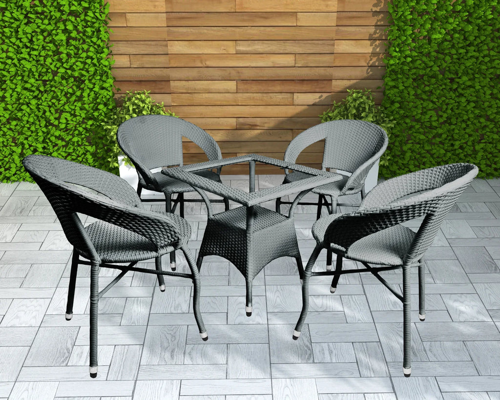 Virasat Outdoor Patio Seating Set 4 Chairs and 1 Table Set-VIRASAT FURNITURE & FURNISHING