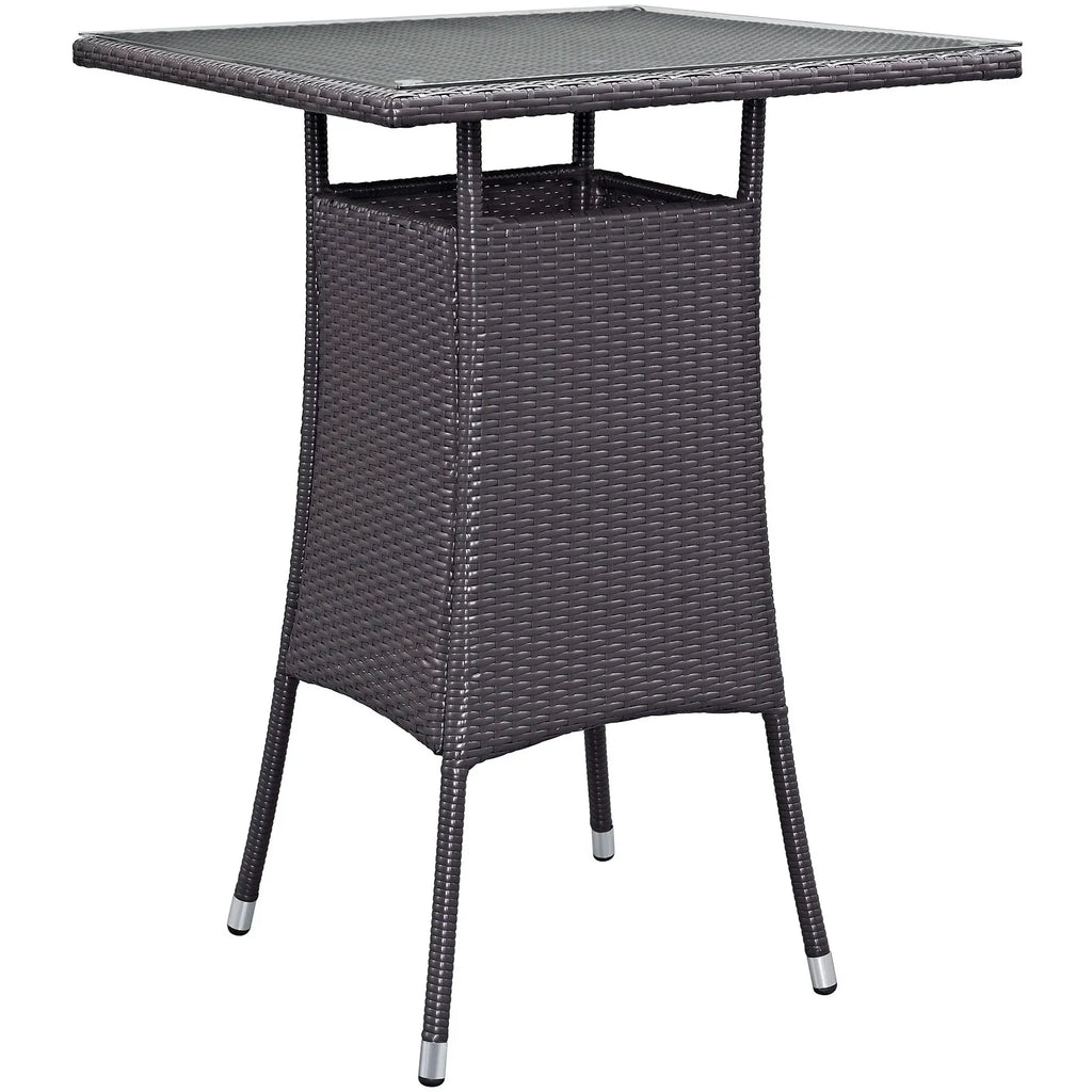 Virasat Outdoor Patio Bar Sets 4 Chairs and 1 Table (Dark Brown)-VIRASAT FURNITURE & FURNISHING