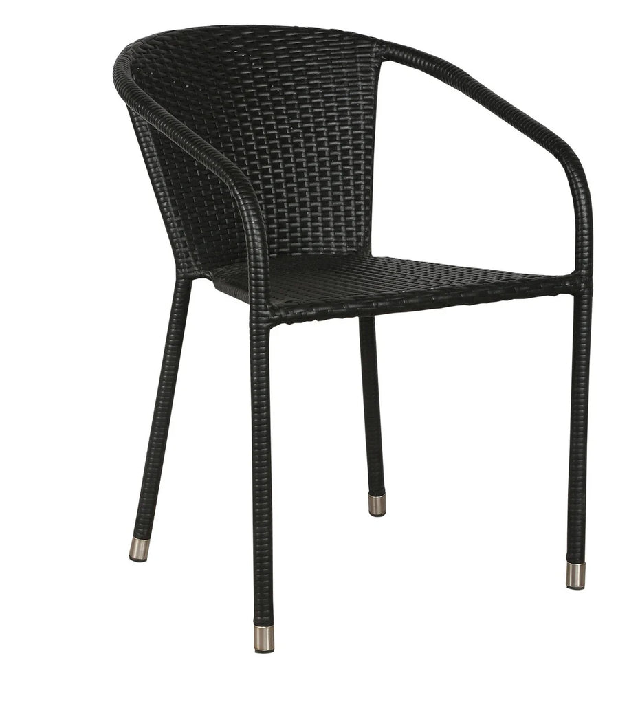 Virasat Outdoor Patio Seating Set 4 Chairs and 1 Table Set (Black)-VIRASAT FURNITURE & FURNISHING