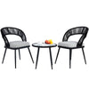 Virasat Outdoor Patio Seating Set 2 Chairs and 1 Table Set Braided & Rope-VIRASAT FURNITURE & FURNISHING