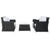 Virasat Outdoor Sofa Set 2 Seater, 2 Single Seater and 1 Center Table (Black + White)-VIRASAT FURNITURE & FURNISHING