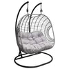 Virasat Double Seater Hanging Swing With Stand Silver-VIRASAT FURNITURE & FURNISHING