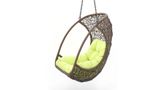 Virasat Single Seater Hanging Swing Without Stand For Balcony , Garden Swing (Dark Brown )-VIRASAT FURNITURE & FURNISHING