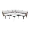 VIRASAT FURNITURE 5 SEATER L-SHAPE OUTDOOR HANDWOVEN ROPE SOFA SET (ALL-WEATHER)