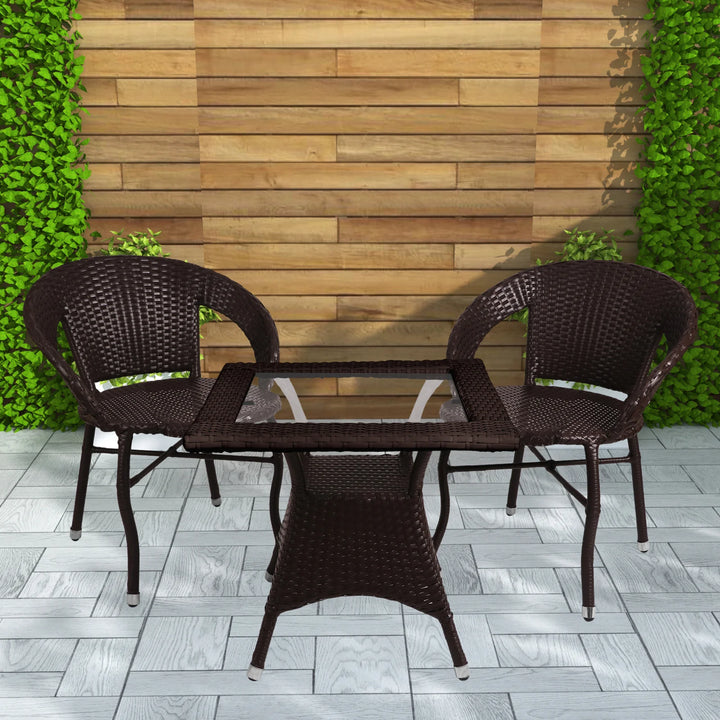 Virasat Hapit Outdoor Patio Seating Set 2 Chairs and 1 Table Set