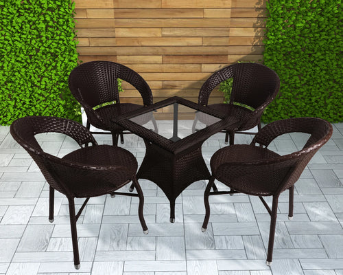 Virasat Outdoor Patio Seating Set 4 Chairs and 1 Table Set-VIRASAT FURNITURE & FURNISHING