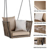 VIRASAT FURNITURE SINGLE SEATER HANGING SWING WITHOUT STAND FOR BALCONY & GARDEN SWING (BROWN)